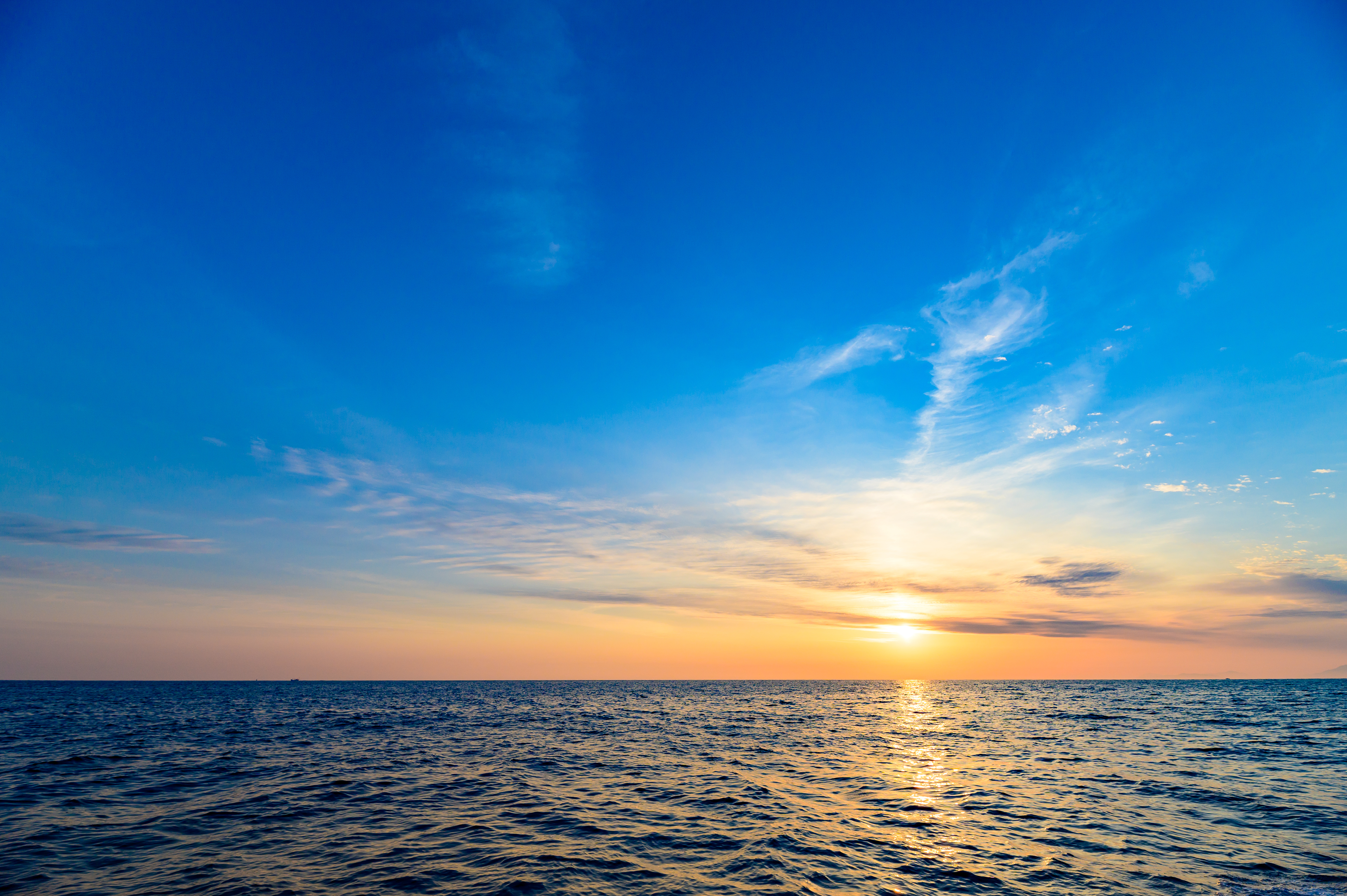 海辺の夕焼け